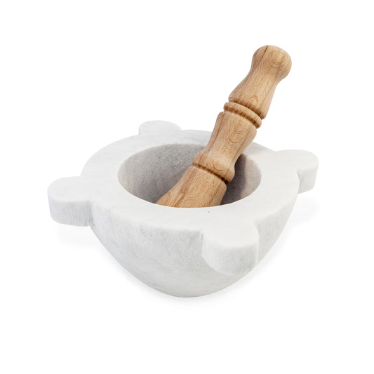 Mortar with Wooden Pestle